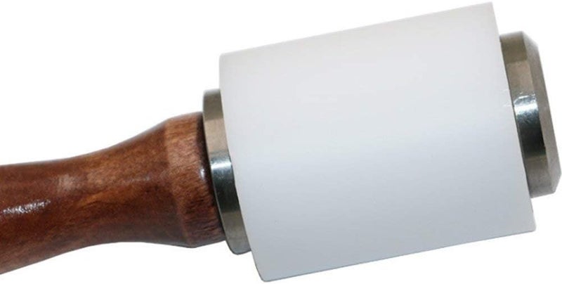 Evwoge Nylon Head Leather Carving Hammer Mallet For Leatherwork Leather Cowhide Sew Club DIY Leathercraft Wooden Mallet Wood Handle (I-Head) - Image 4